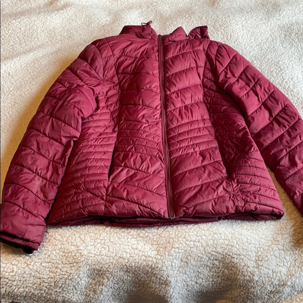 Puffy Maroon Winter Jacket